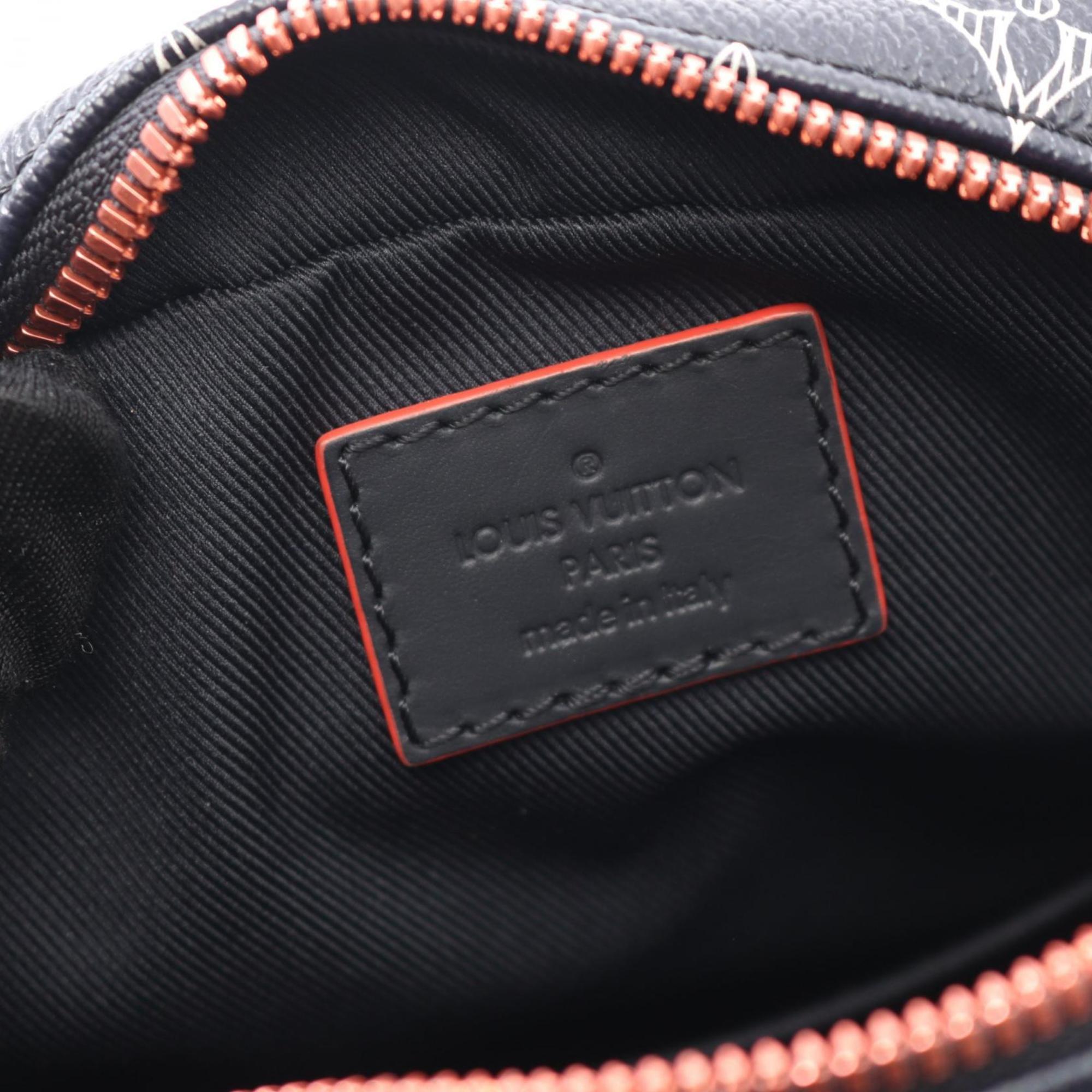 Louis Vuitton Navy Red Color White Coated Canvas Monogram Pvc Leather Shoulder Bag (Pre-Owned)