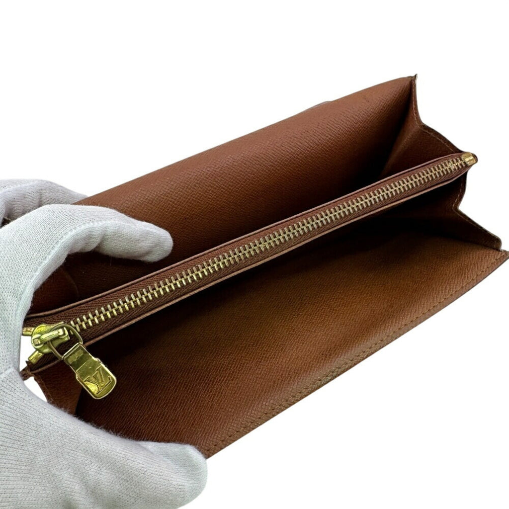 Louis Vuitton Monogram Brown Leather Wallet (Bi-Fold) (Pre-Owned)