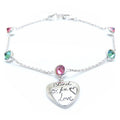Blind For Love Bracelet Sterling Silver With Cubic Zirconia