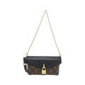 Louis Vuitton Brown Coated Canvas Leather Shoulder Bag (Pre-Owned)