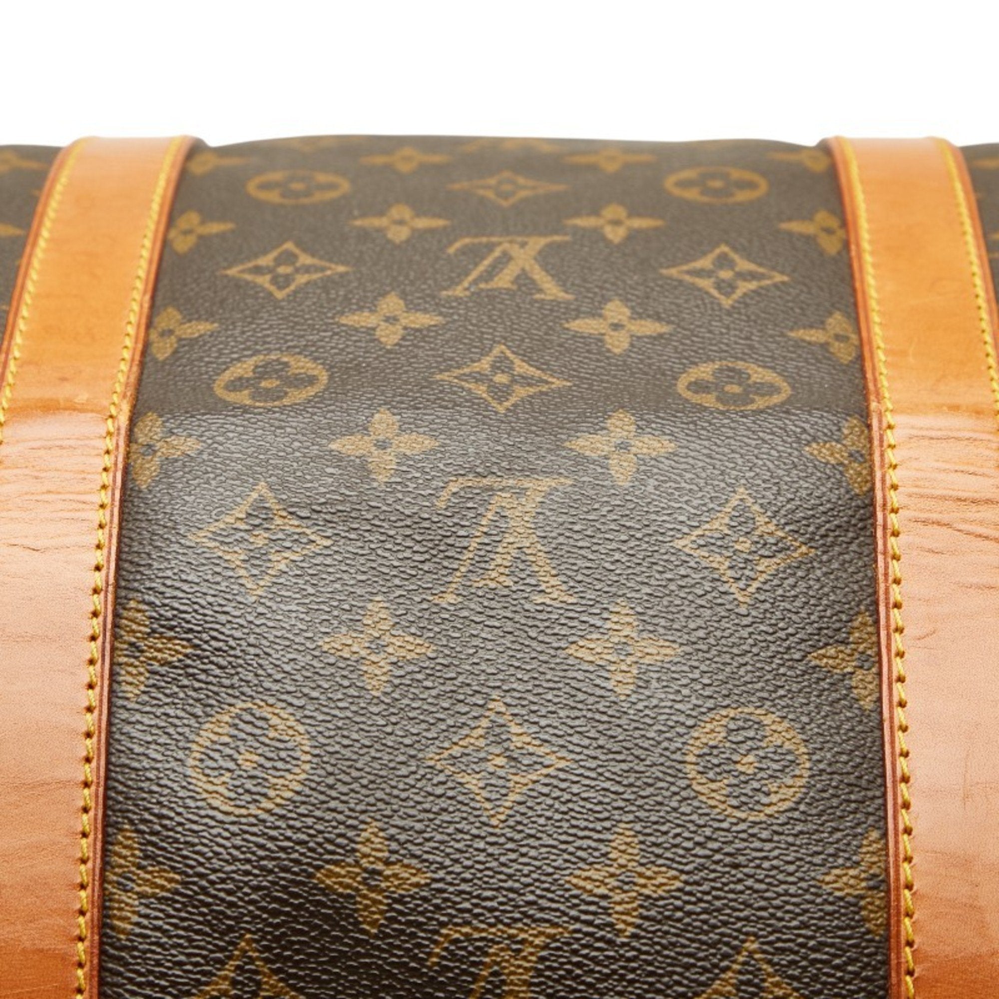 Louis Vuitton Brown Pvc Leather Boston Bag (Pre-Owned)