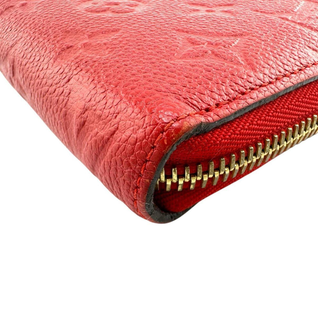 Louis Vuitton Monogram Empreinte Red Color Monogram Empreinte Long Wallet (Bi-Fold) (Pre-Owned)