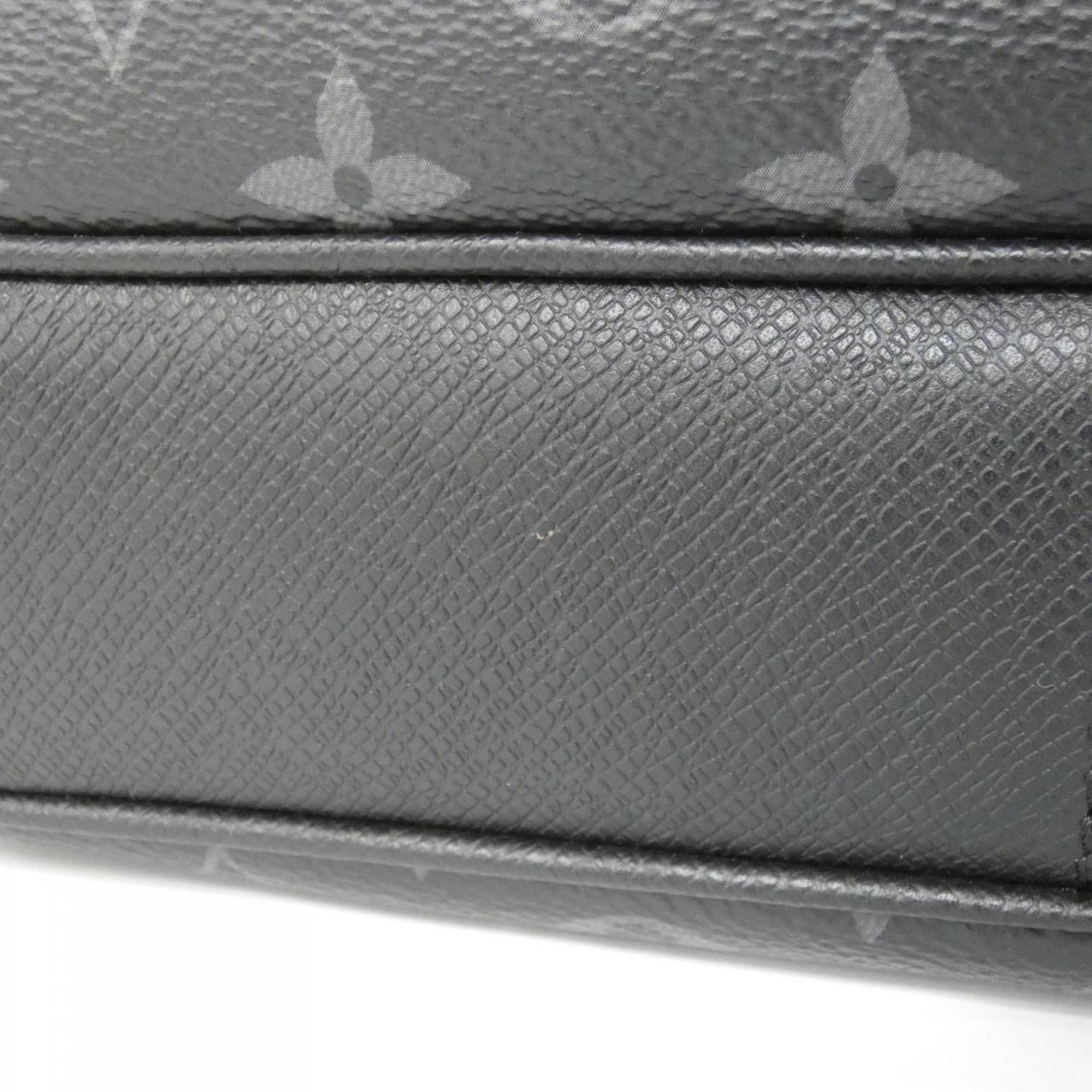 Louis Vuitton Black Coated Canvas Leather Shoulder Bag (Pre-Owned)