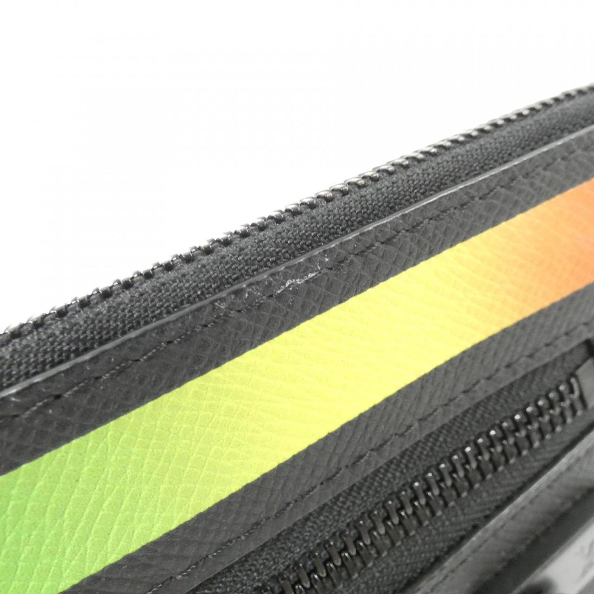 Louis Vuitton Black Multi-Color Leather Handbag Pochette (Pre-Owned)