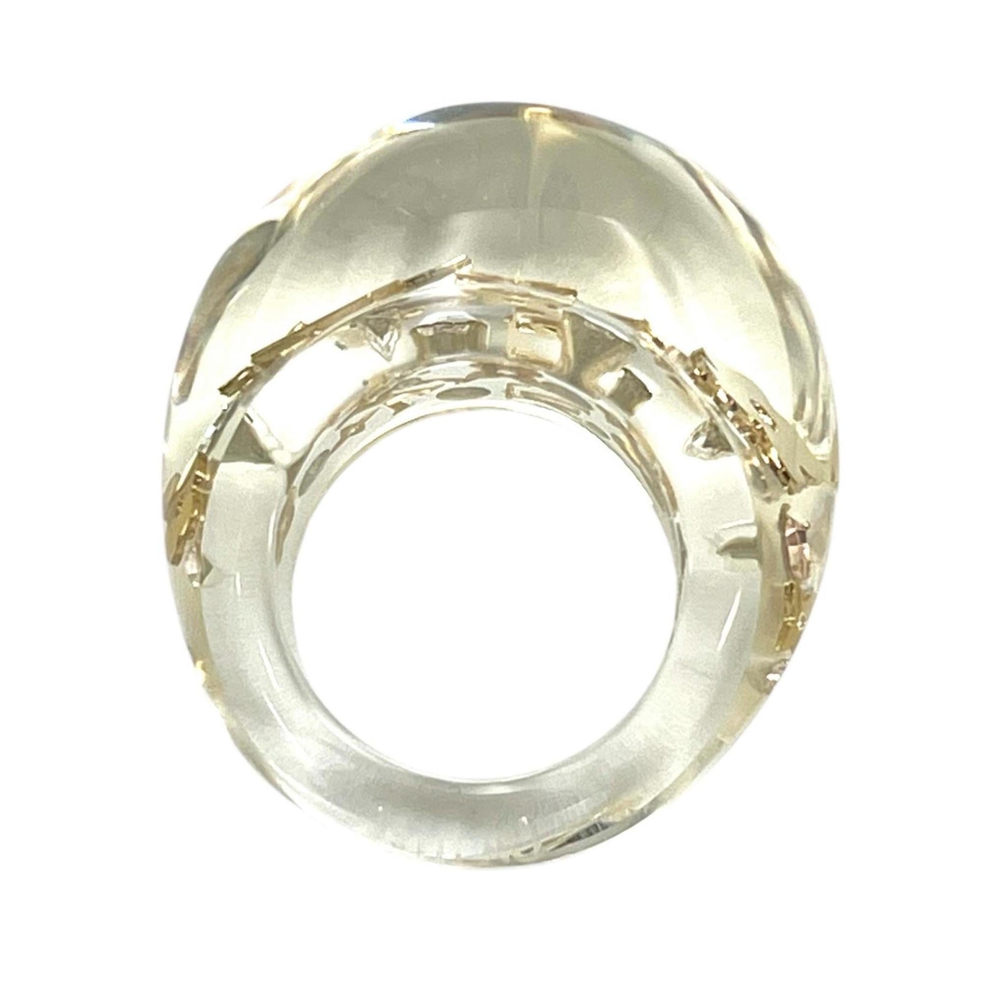 Louis Vuitton Silver Clear Band Ring (Pre-Owned)
