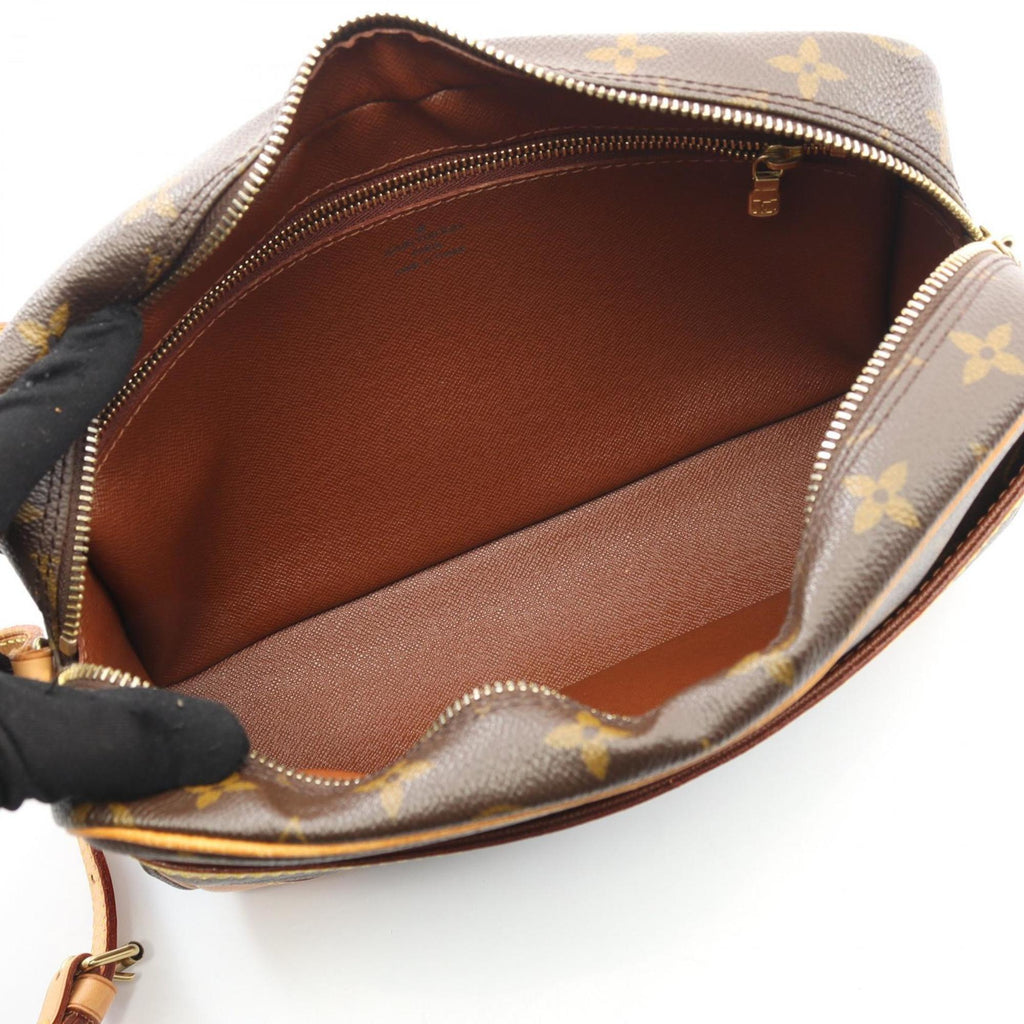 Louis Vuitton Brown Monogram Coated Canvas Leather Shoulder Bag (Pre-Owned)