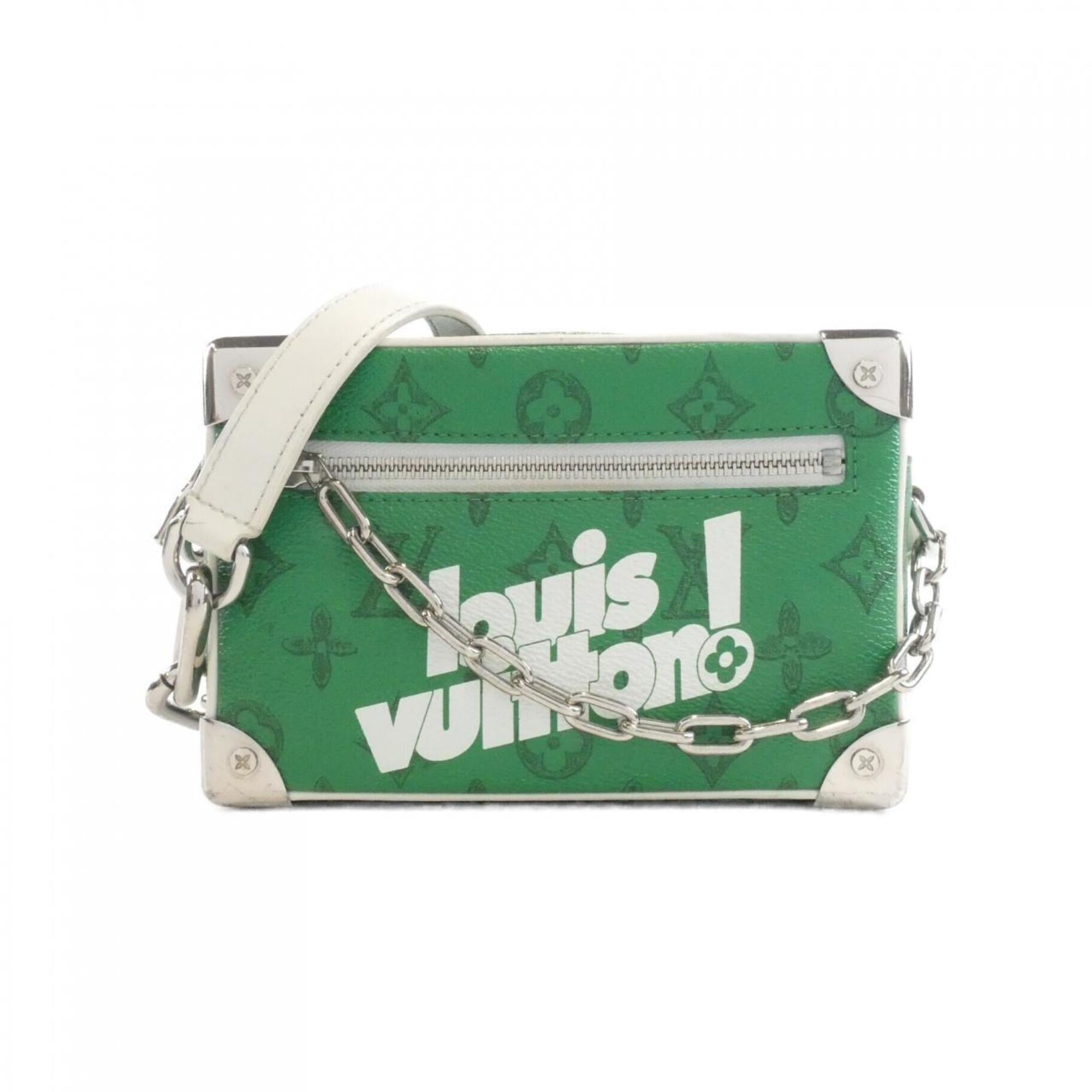Louis Vuitton Vert Coated Canvas Shoulder Bag (Pre-Owned)