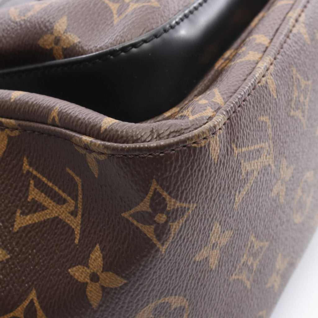 Louis Vuitton Black Brown Monogram Macassar Coated Canvas Leather Backpack (Pre-Owned)