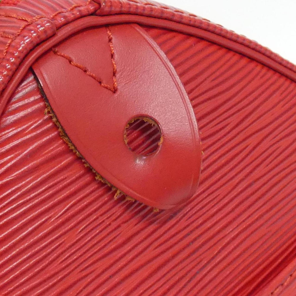 Louis Vuitton Red Color Leather Boston Bag (Pre-Owned)
