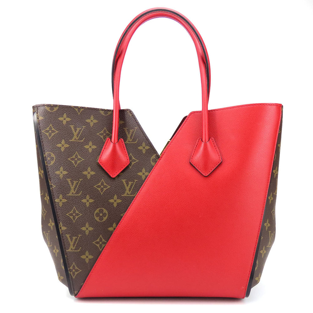 Louis Vuitton Monogram Cerise Red Brown Monogram Leather Tote Bag (Pre-Owned)