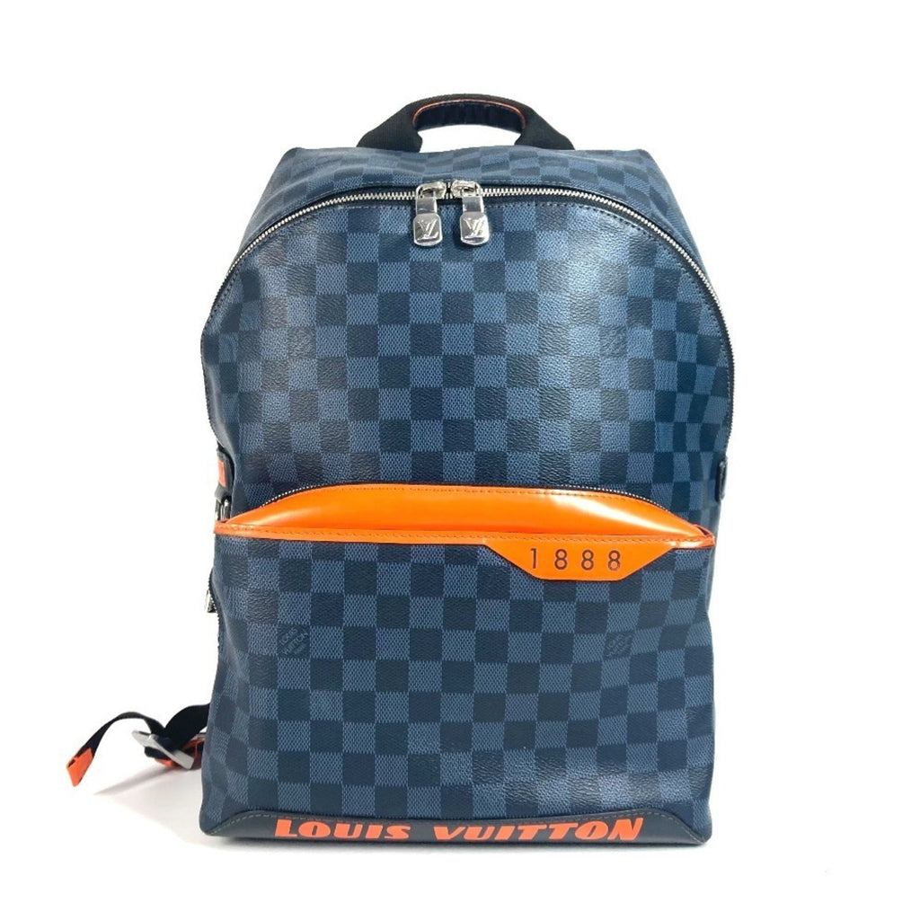 Louis Vuitton Damier Cobalt Navy Orange Backpack (Pre-Owned)