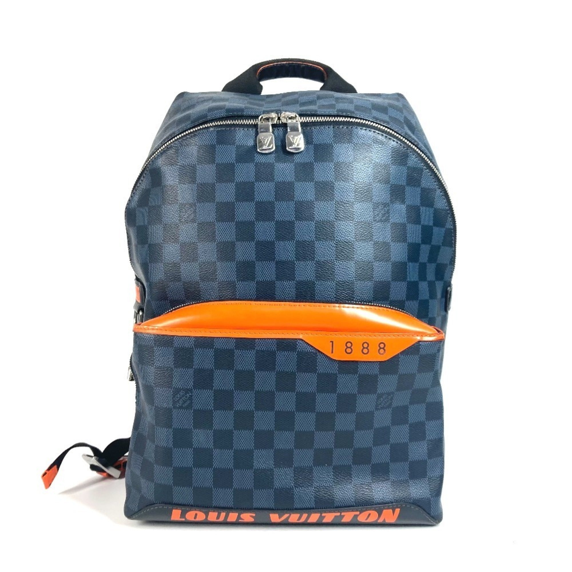 Louis Vuitton Damier Cobalt Navy Orange Backpack (Pre-Owned)