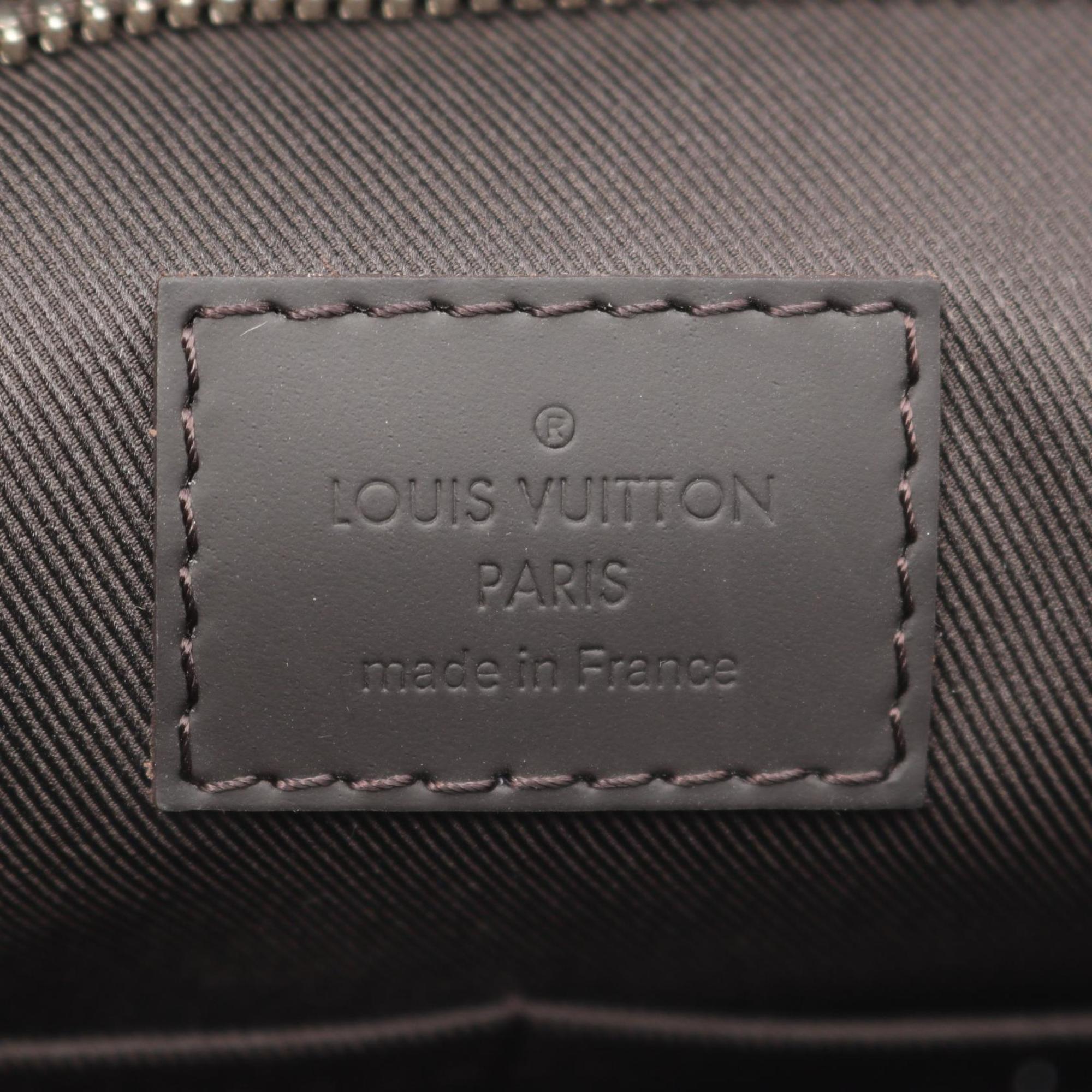 Louis Vuitton Brown Coated Canvas Leather Tote Bag (Pre-Owned)