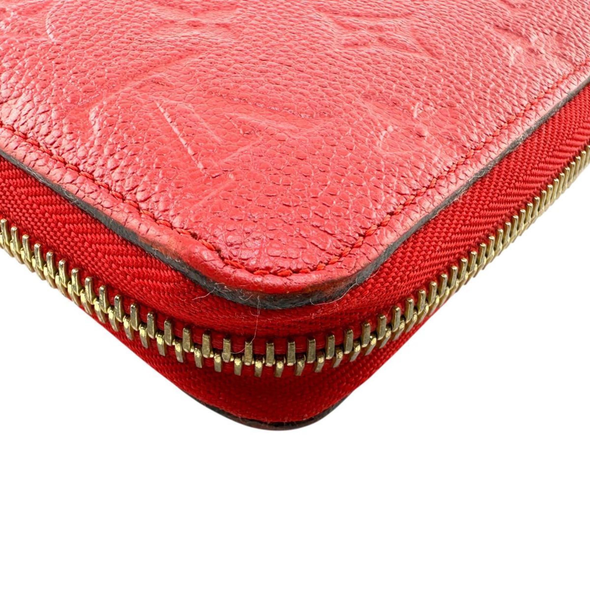Louis Vuitton Monogram Empreinte Red Color Monogram Empreinte Long Wallet (Bi-Fold) (Pre-Owned)