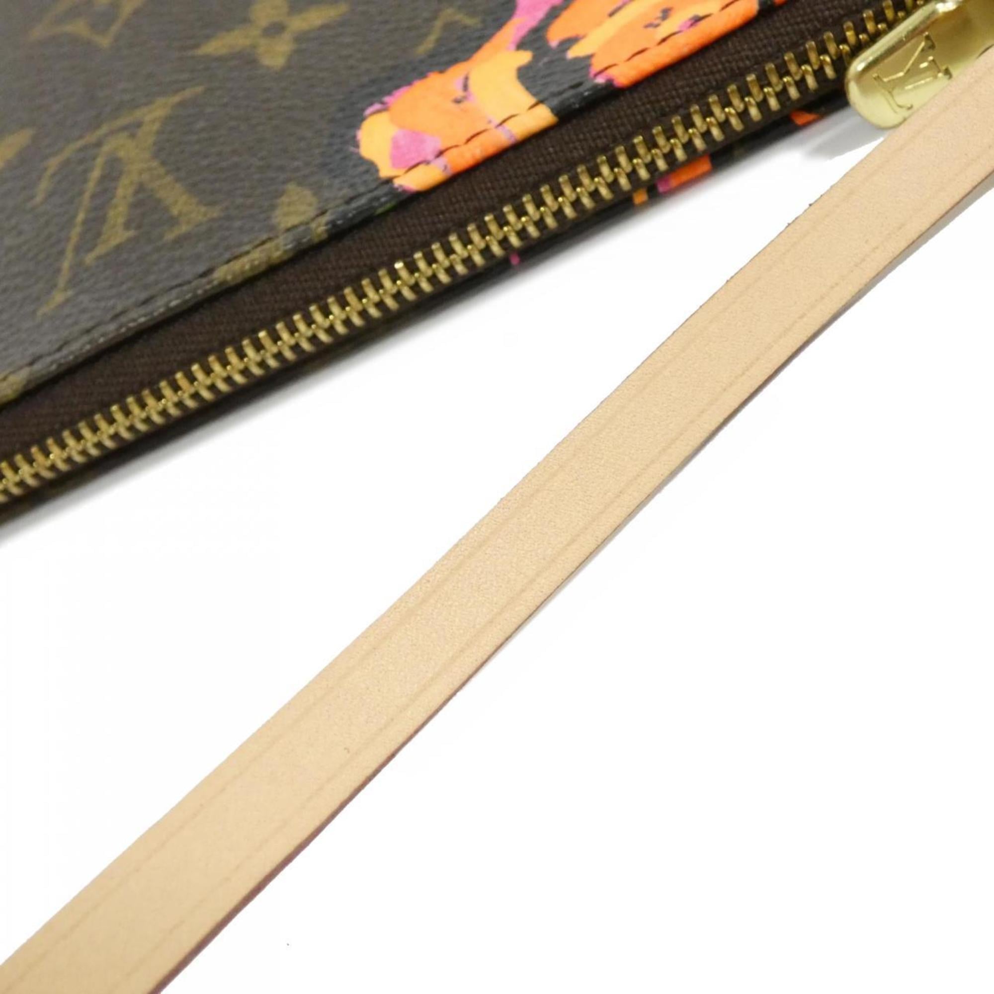 Louis Vuitton Brown Monogram Rose Coated Canvas Pochette Pouch (Pre-Owned)