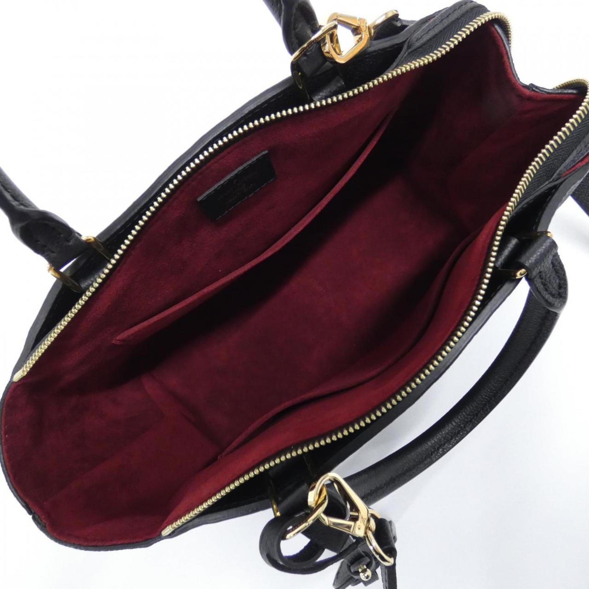 Louis Vuitton Black Leather Handbag (Pre-Owned)
