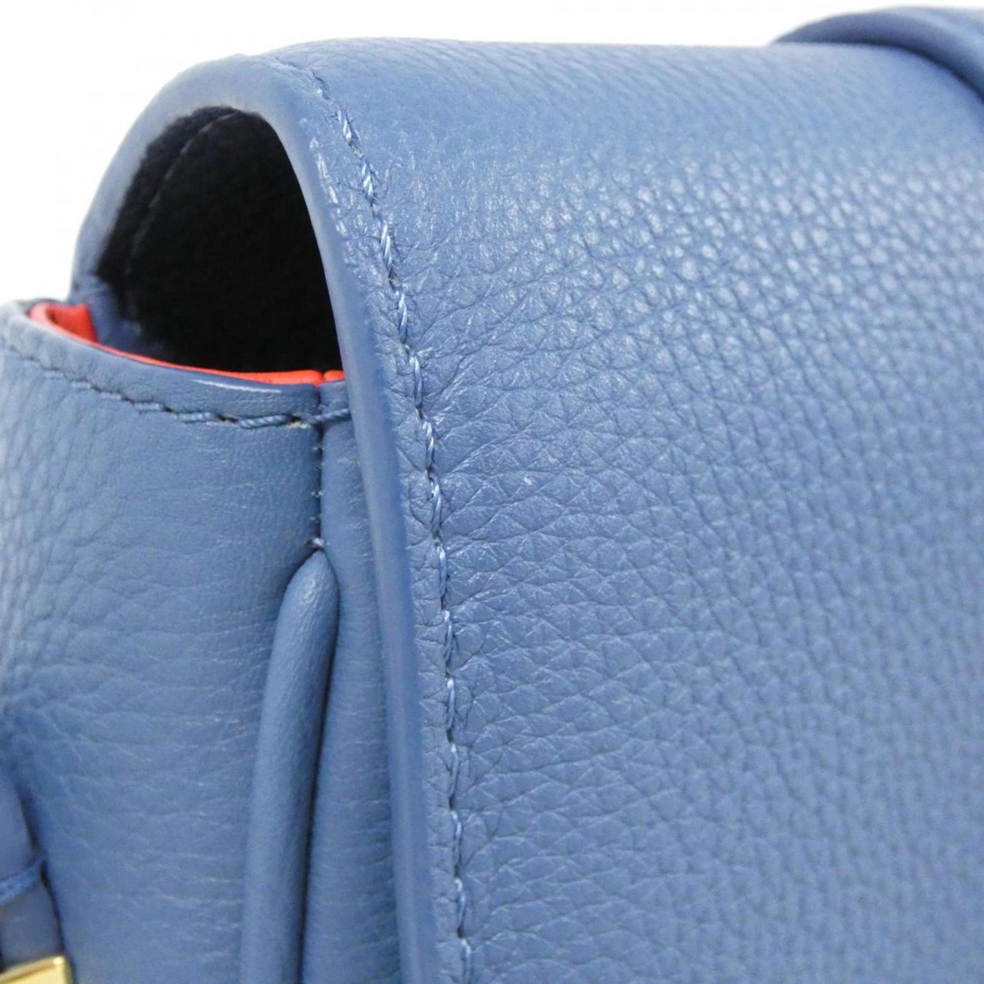 Louis Vuitton Blue Leather Shoulder Bag (Pre-Owned)