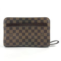 Louis Vuitton Brown Ebene Damier Canvas Clutch Bag Pouch (Pre-Owned)