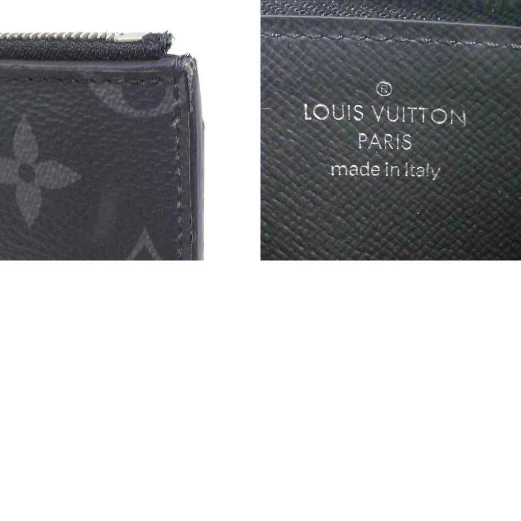 Louis Vuitton Black Gray Pvc Leather Coin Purse/Coin Case (Pre-Owned)