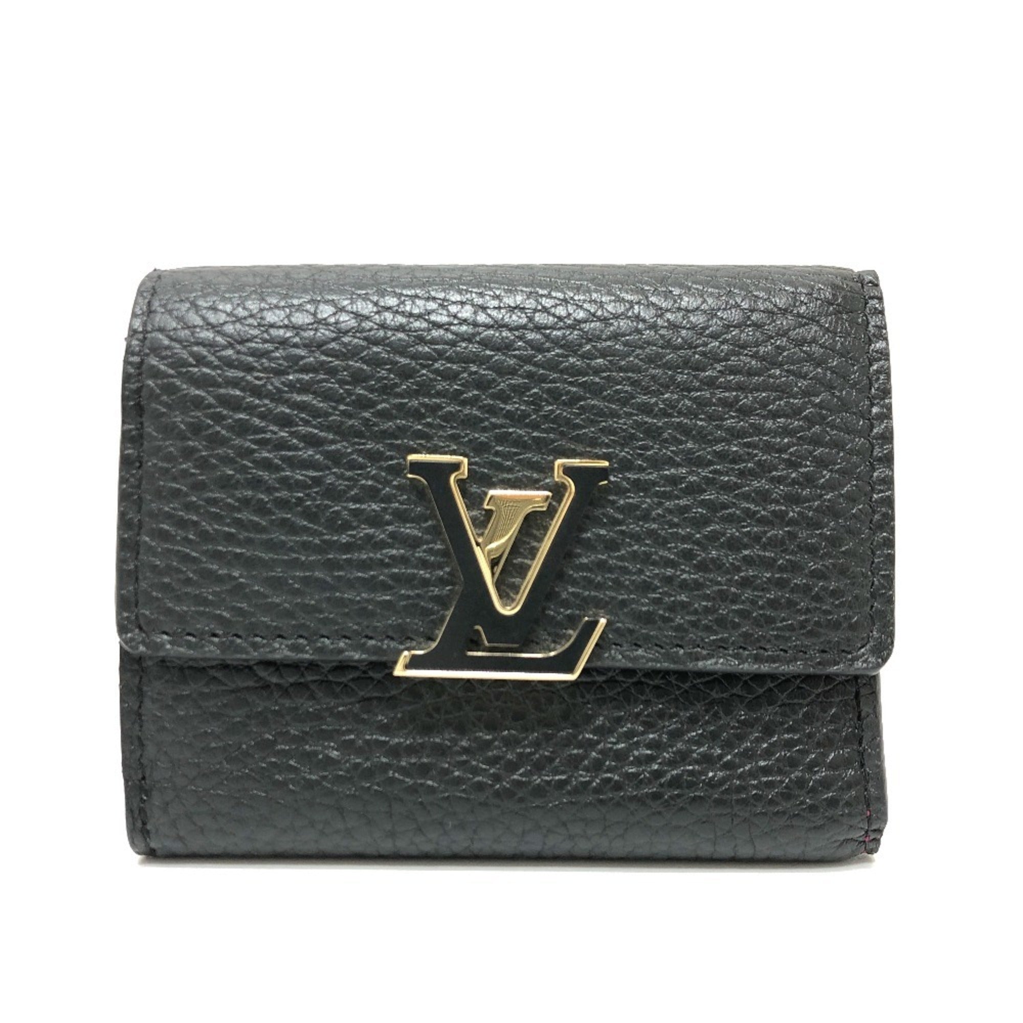 Louis Vuitton Bicolor Black Noir Pink Leather Coin Purse/Coin Case (Pre-Owned)