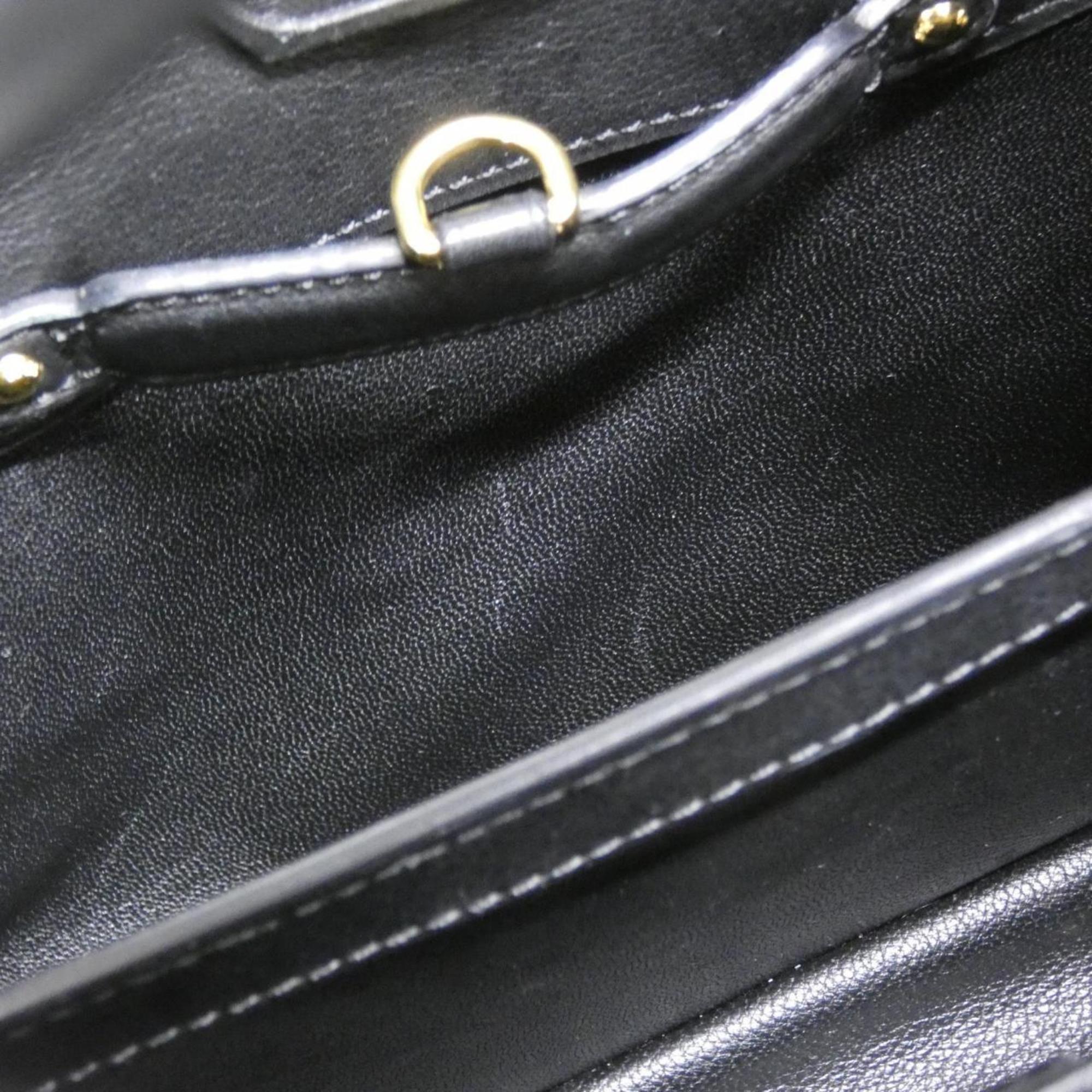Louis Vuitton Black Fur Leather Handbag (Pre-Owned)