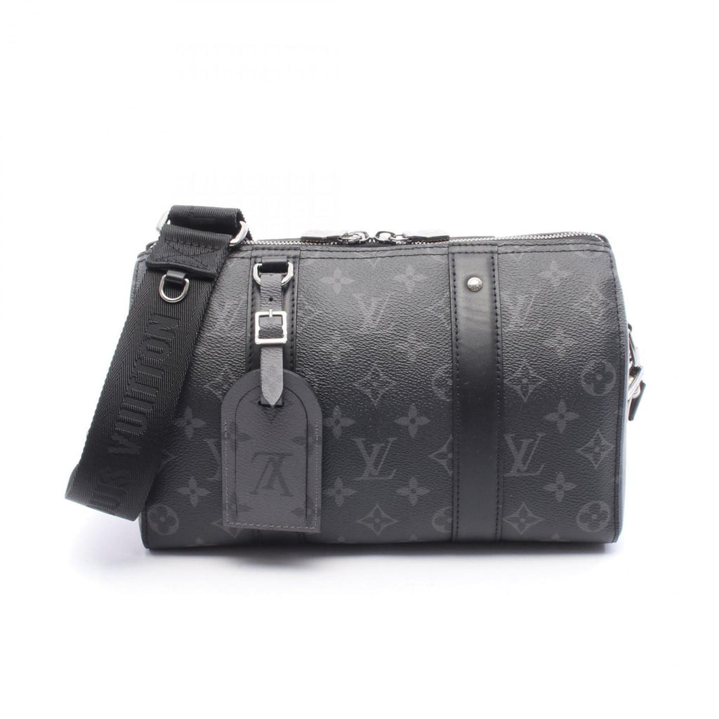 Louis Vuitton Black Gray Pvc Coated Canvas Monogram Eclipse Leather Shoulder Bag (Pre-Owned)