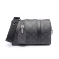 Louis Vuitton Black Gray Pvc Coated Canvas Monogram Eclipse Leather Shoulder Bag (Pre-Owned)