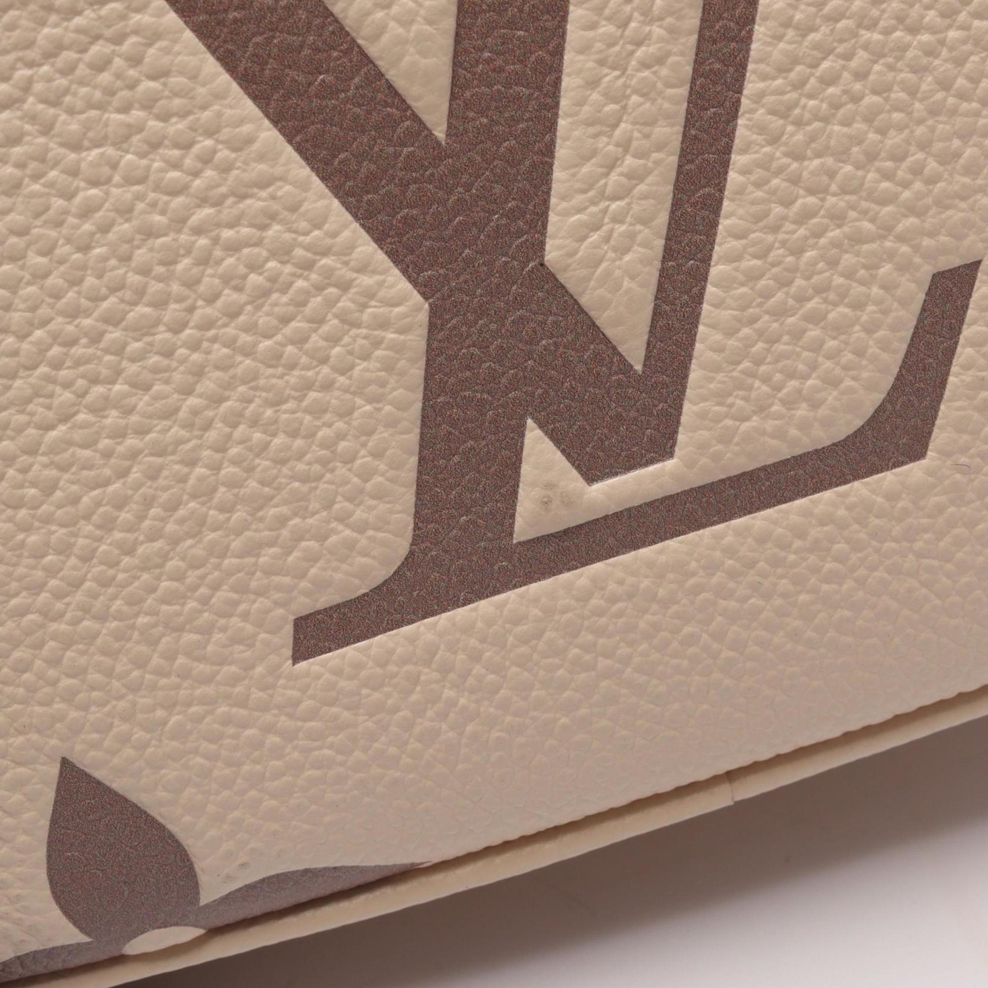 Louis Vuitton Beige Brown Coated Canvas Handbag (Pre-Owned)