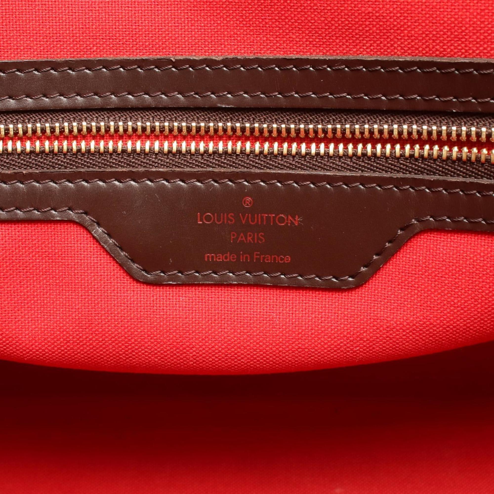 Louis Vuitton Brown Ebene Coated Canvas Leather Tote Bag (Pre-Owned)