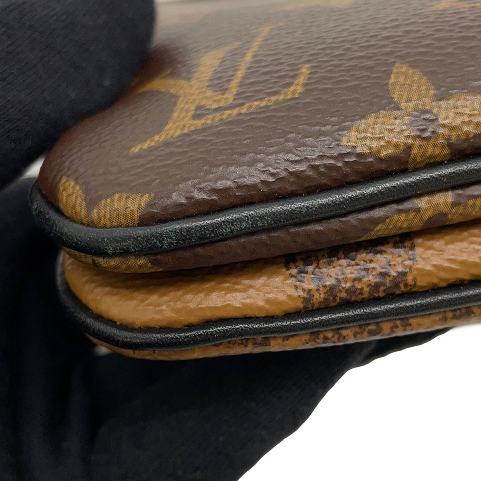 Louis Vuitton Noir Monogram Pochette Shoulder Bag (Pre-Owned)
