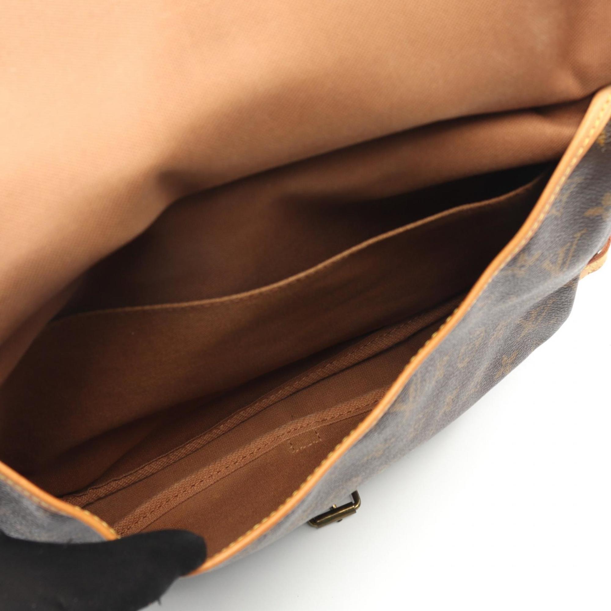 Louis Vuitton Brown Coated Canvas Monogram Leather Pvc Shoulder Bag (Pre-Owned)