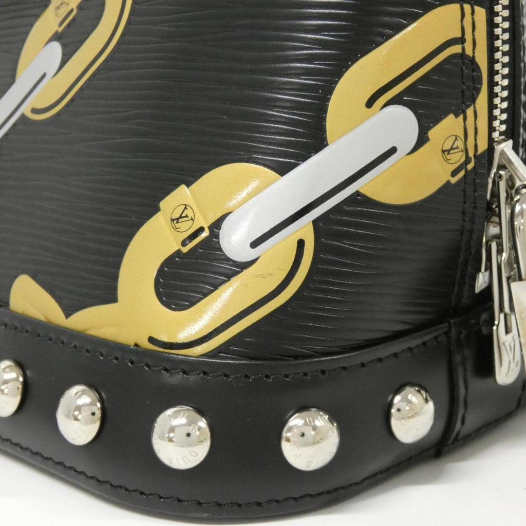 Louis Vuitton Black Leather Handbag (Pre-Owned)