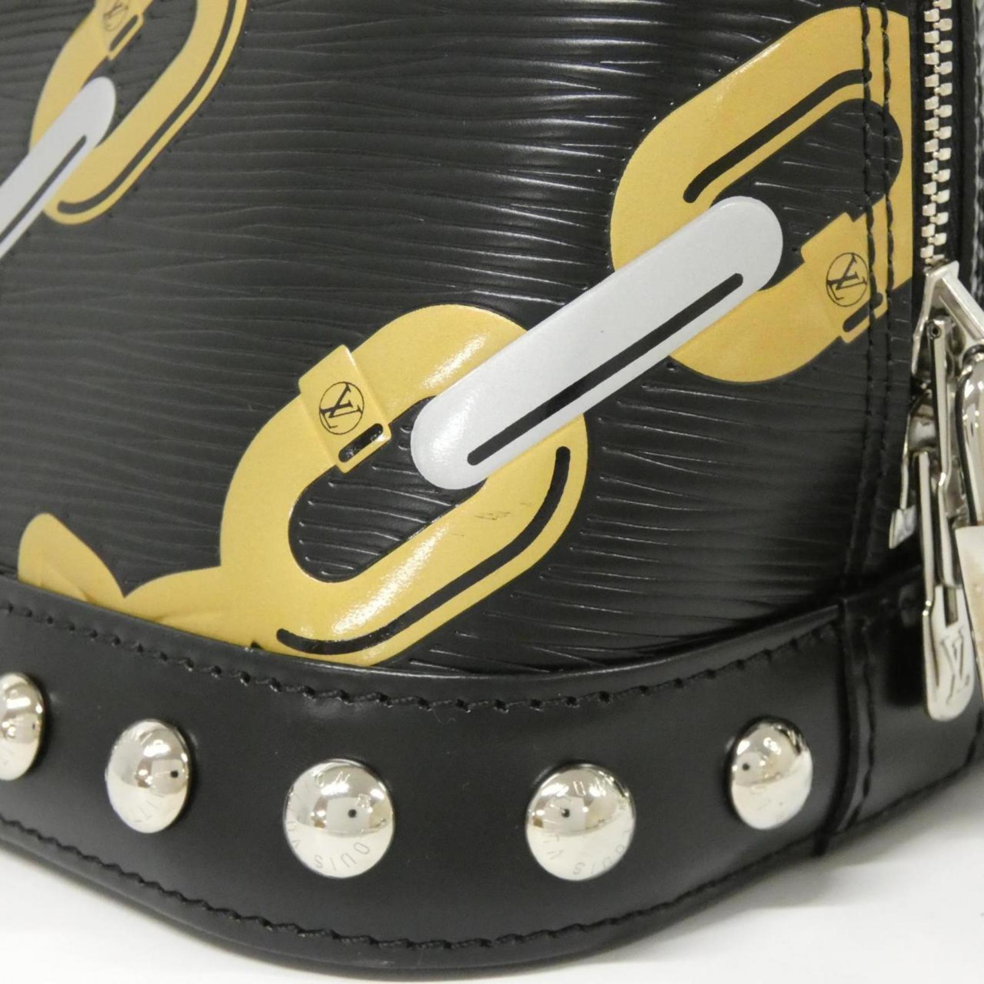 Louis Vuitton Black Leather Handbag (Pre-Owned)