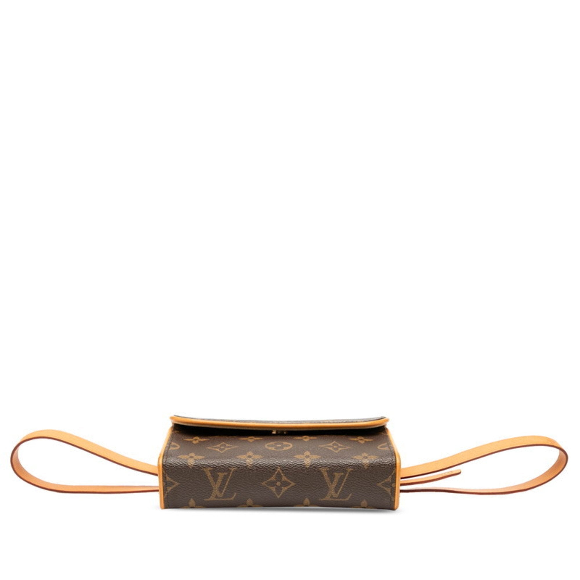 Louis Vuitton Brown Pvc Leather Pochette Sling Bag (Pre-Owned)