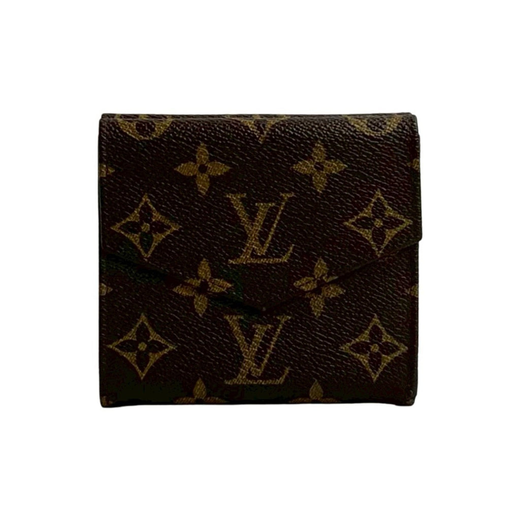 Louis Vuitton Brown Leather Pvc Wallet (Tri-Fold) (Pre-Owned)