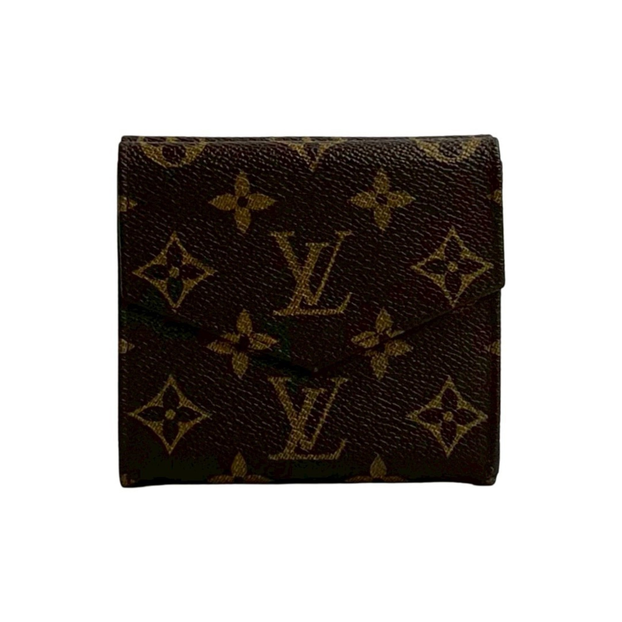 Louis Vuitton Brown Leather Pvc Wallet (Tri-Fold) (Pre-Owned)