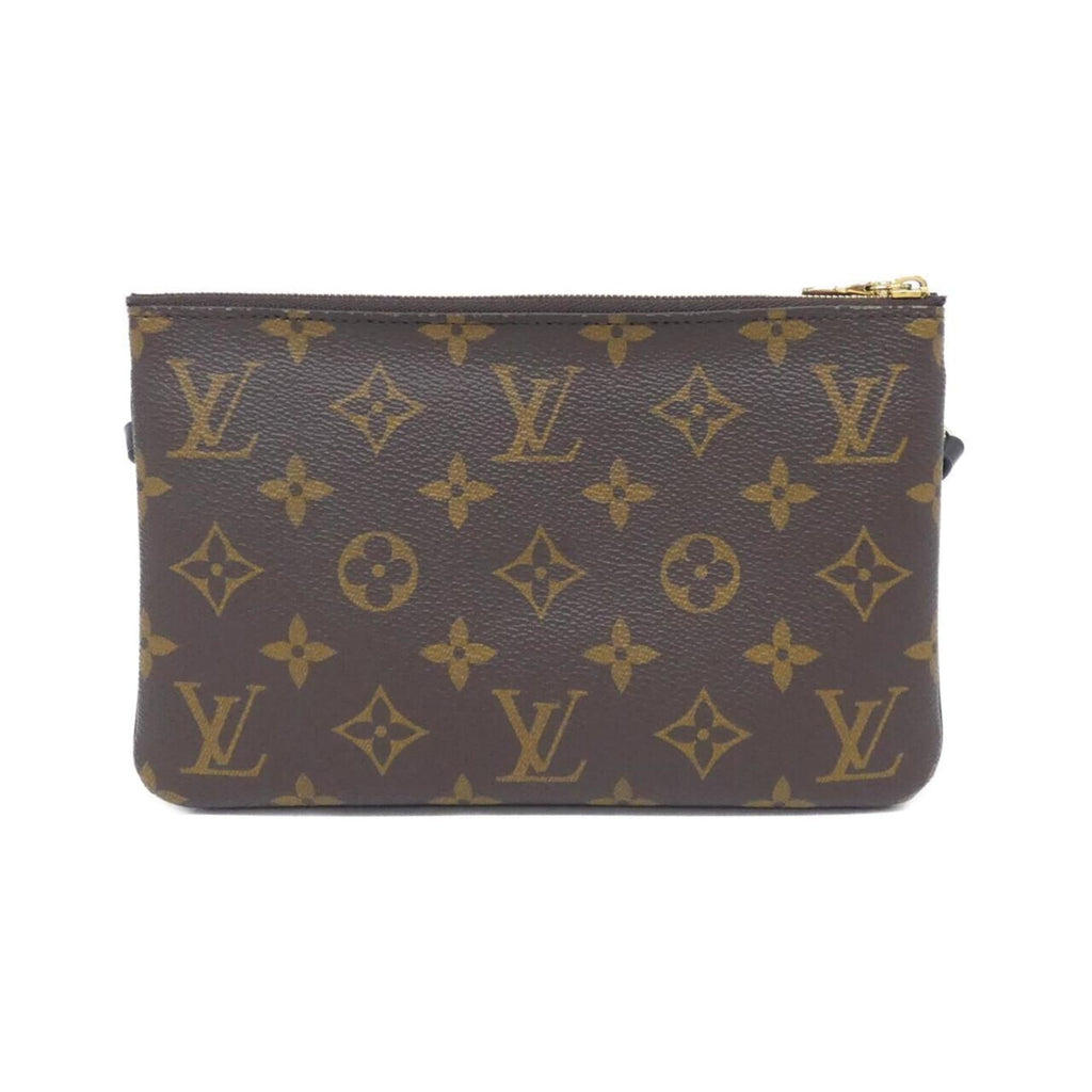 Louis Vuitton Marron Coated Canvas Pochette Shoulder Bag (Pre-Owned)