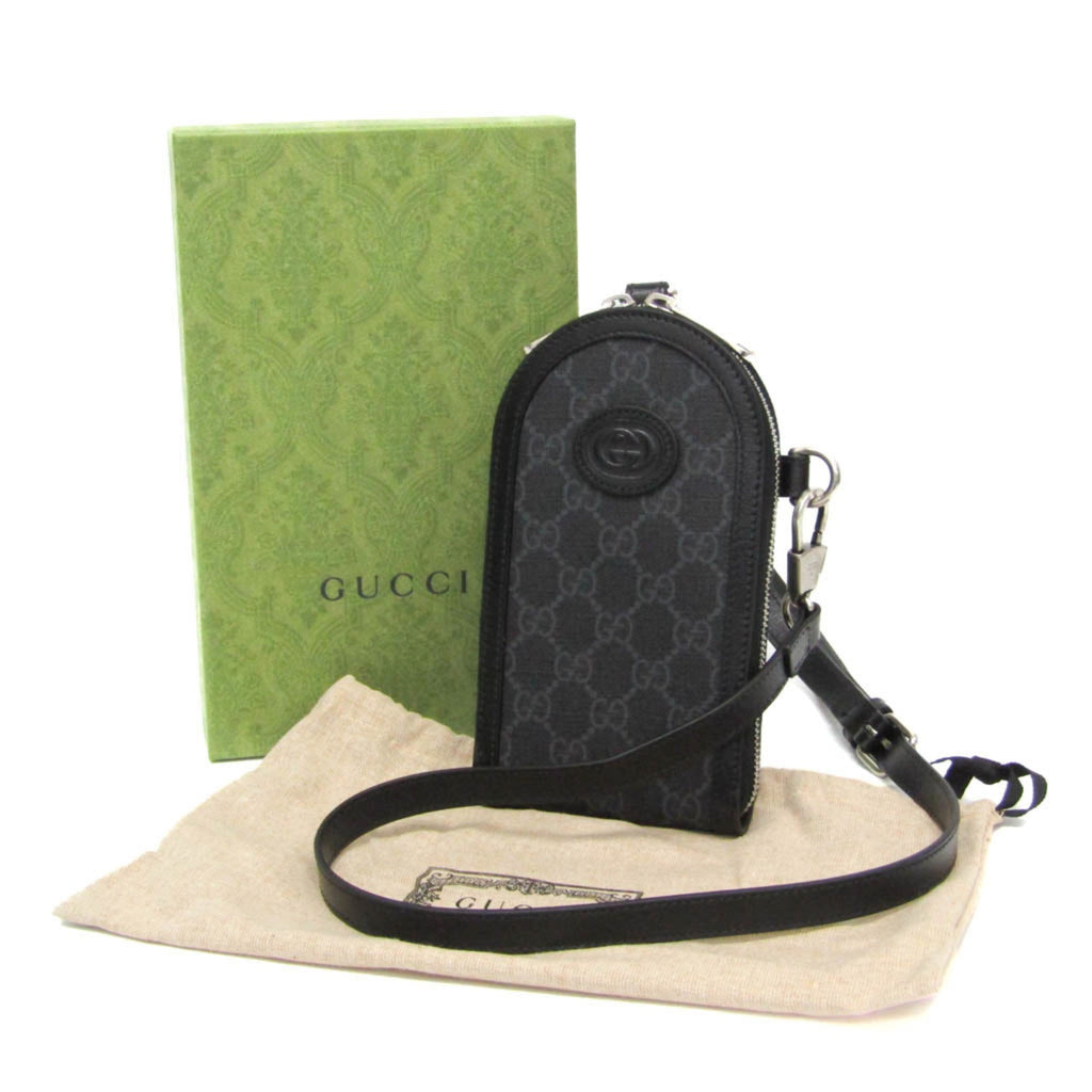 Interlocking G Patch Top Handle Crossbody Bag GG Coated Canvas Mini