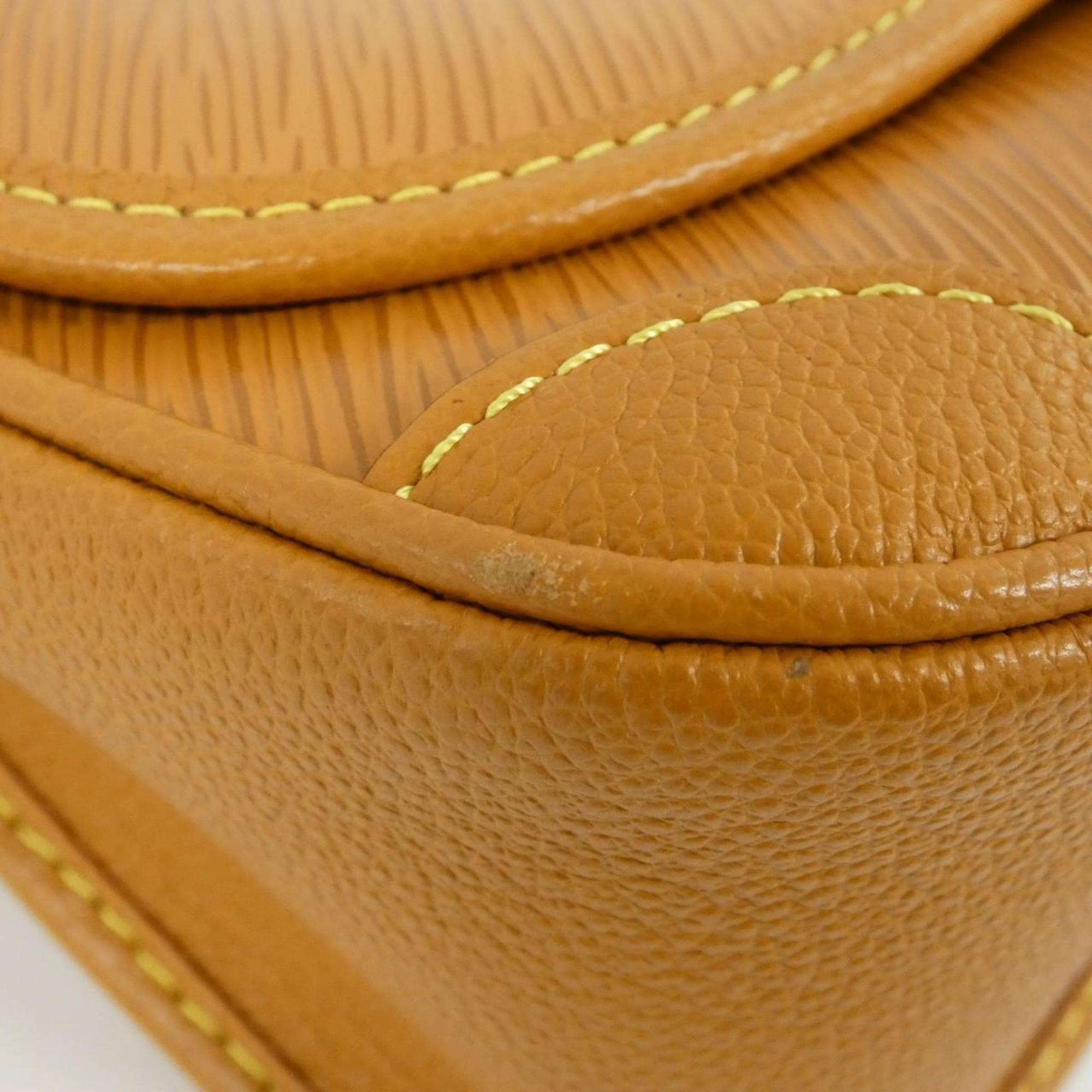 Louis Vuitton Gold Brown Gold Orange Leather Shoulder Bag (Pre-Owned)