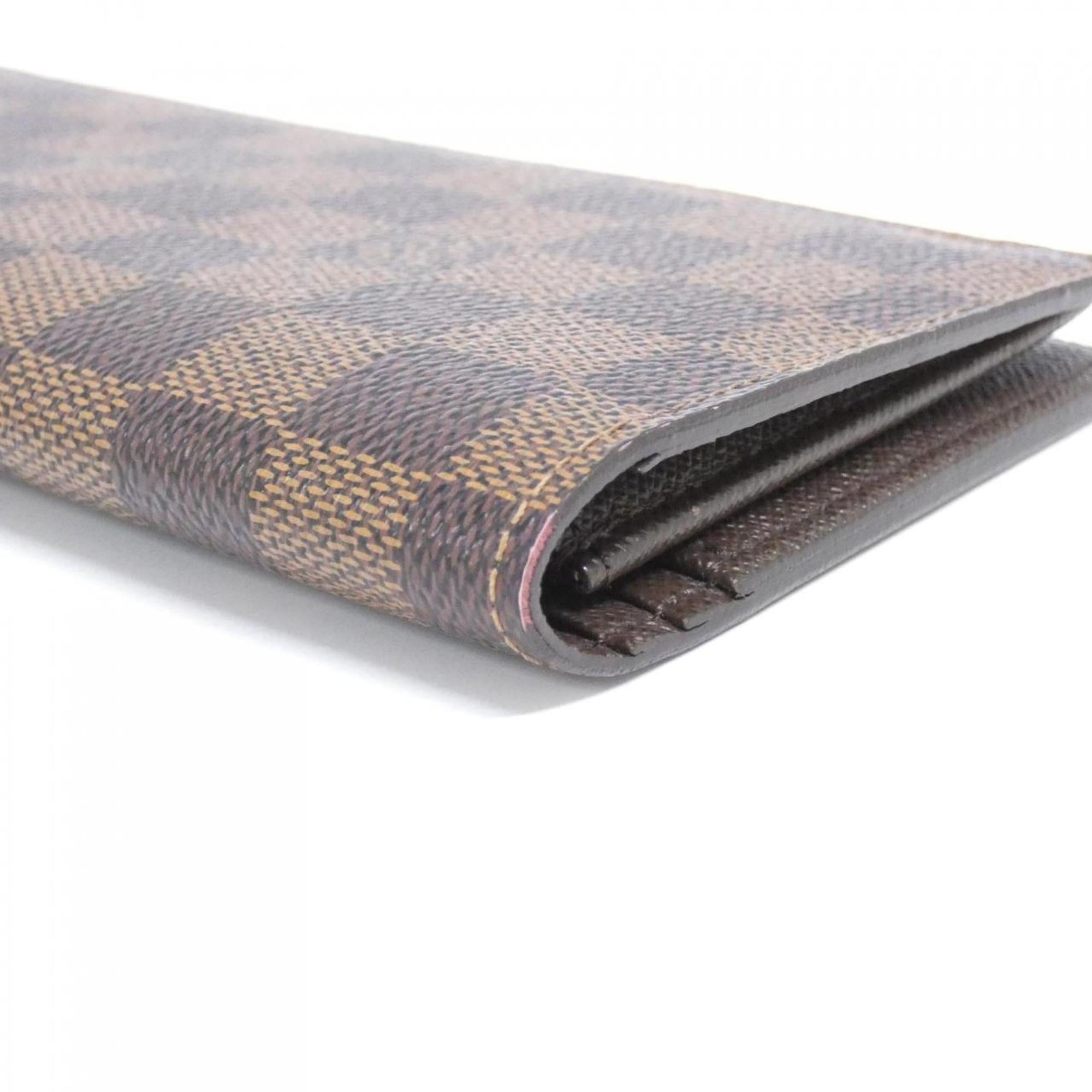 Louis Vuitton Brown Coated Canvas Long Wallet (Bi-Fold) (Pre-Owned)