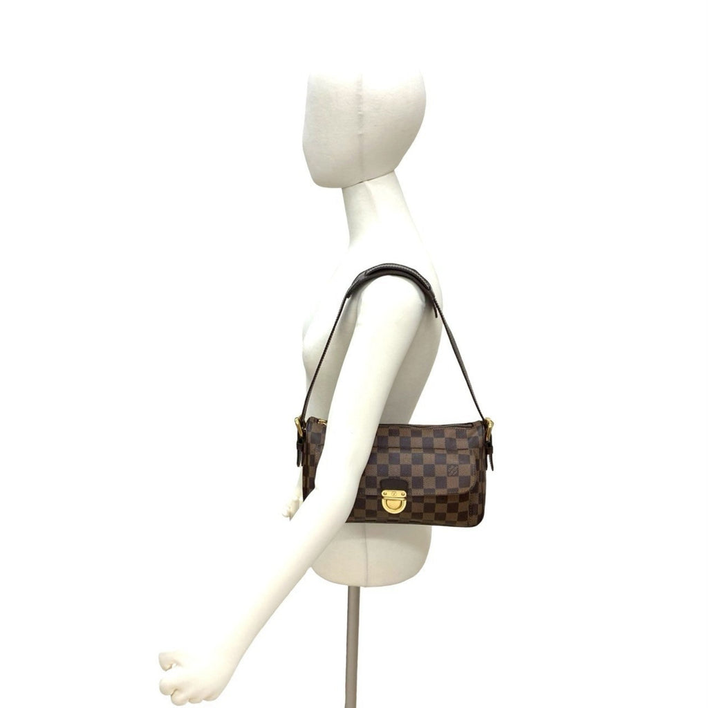 Louis Vuitton Brown Leather Pvc Shoulder Bag Tote Bag (Pre-Owned)