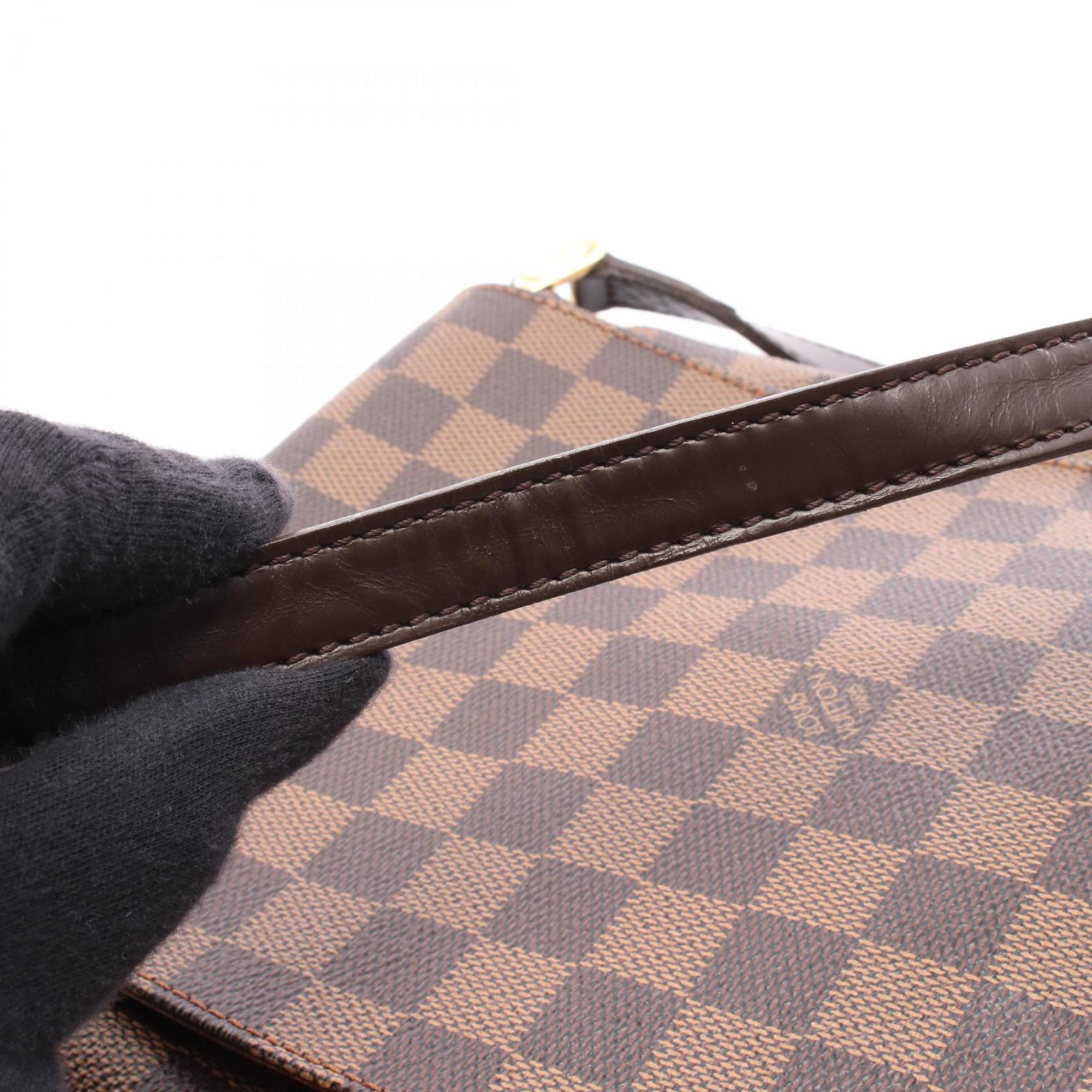 Louis Vuitton Brown Damier Canvas Coated Canvas Leather Shoulder Bag (Pre-Owned)