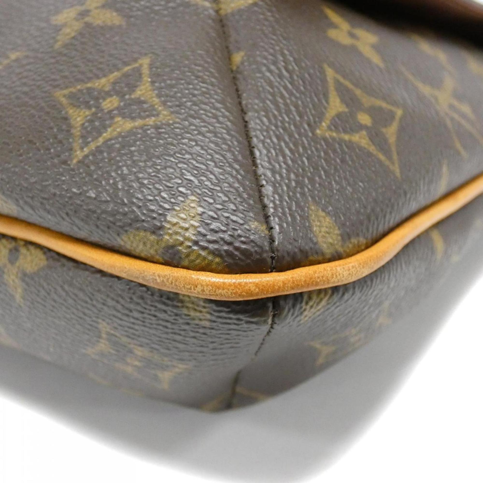 Louis Vuitton Marron Coated Canvas Shoulder Bag (Pre-Owned)