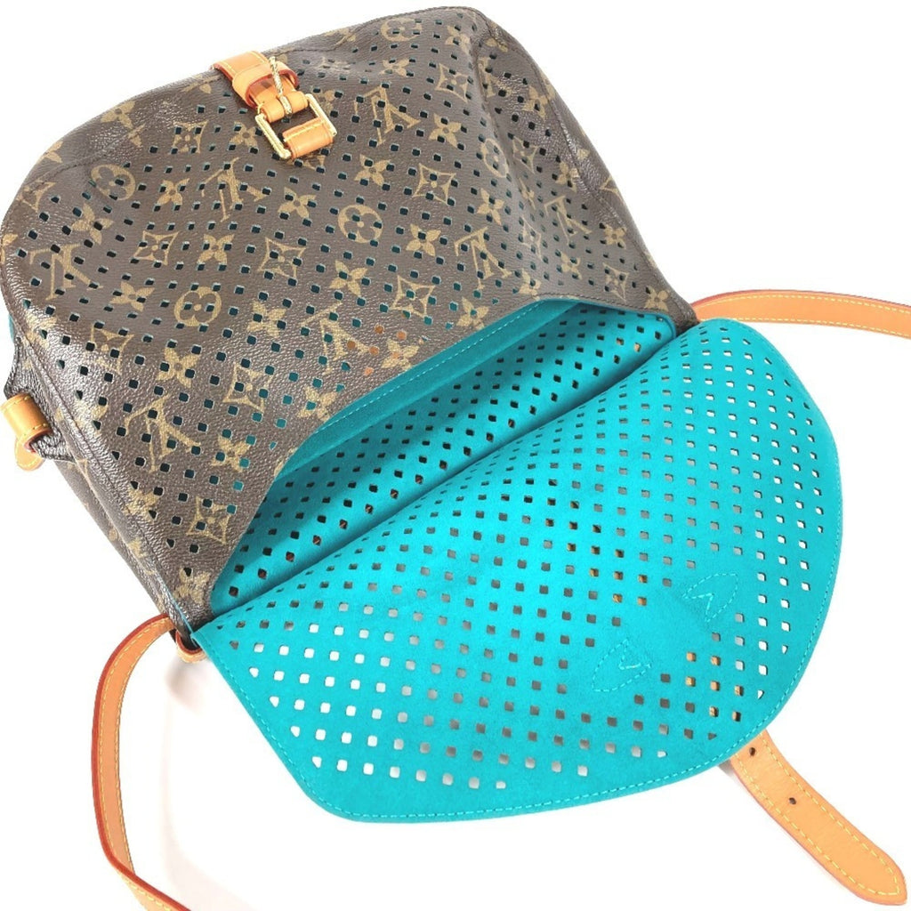 Louis Vuitton Blue Brown Monogram Monogram Perforated Shoulder Bag (Pre-Owned)