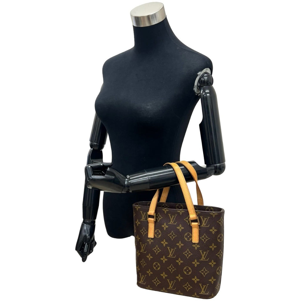 Louis Vuitton Brown Leather Pvc Handbag Tote Bag (Pre-Owned)