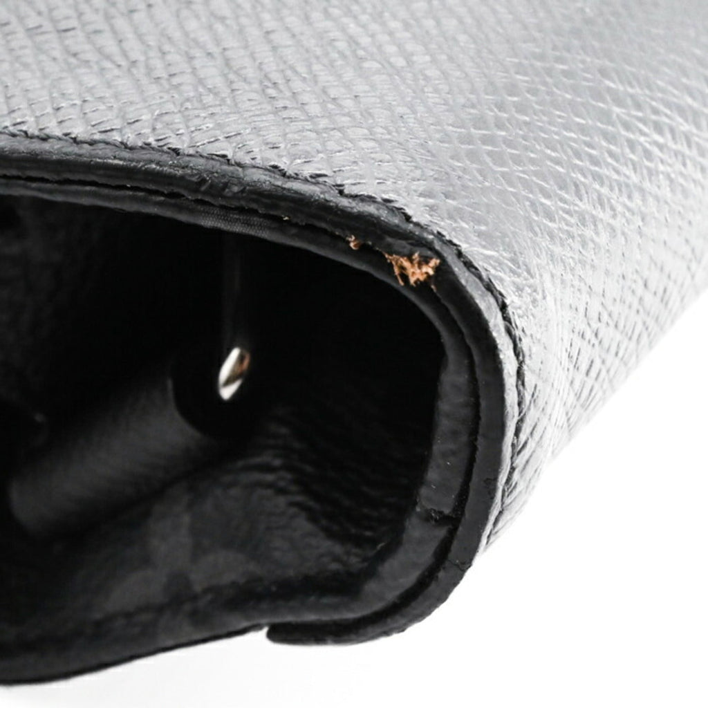 Louis Vuitton Black Noir Taigarama Handbag Shoulder Bag Tote Bag (Pre-Owned)