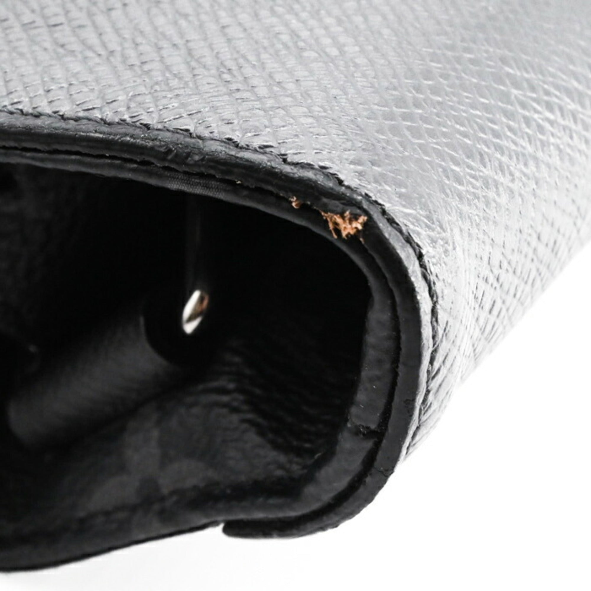 Louis Vuitton Black Noir Taigarama Handbag Shoulder Bag Tote Bag (Pre-Owned)