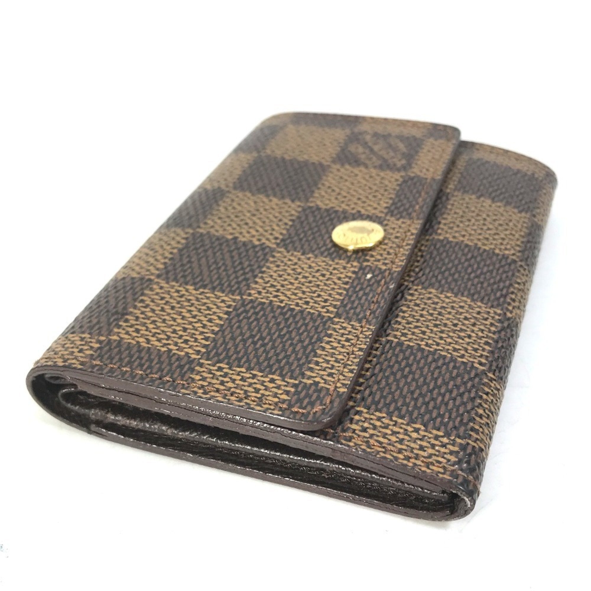 Louis Vuitton Brown Damier Canvas Ebene Damier Canvas Coin Purse/Coin Case (Pre-Owned)