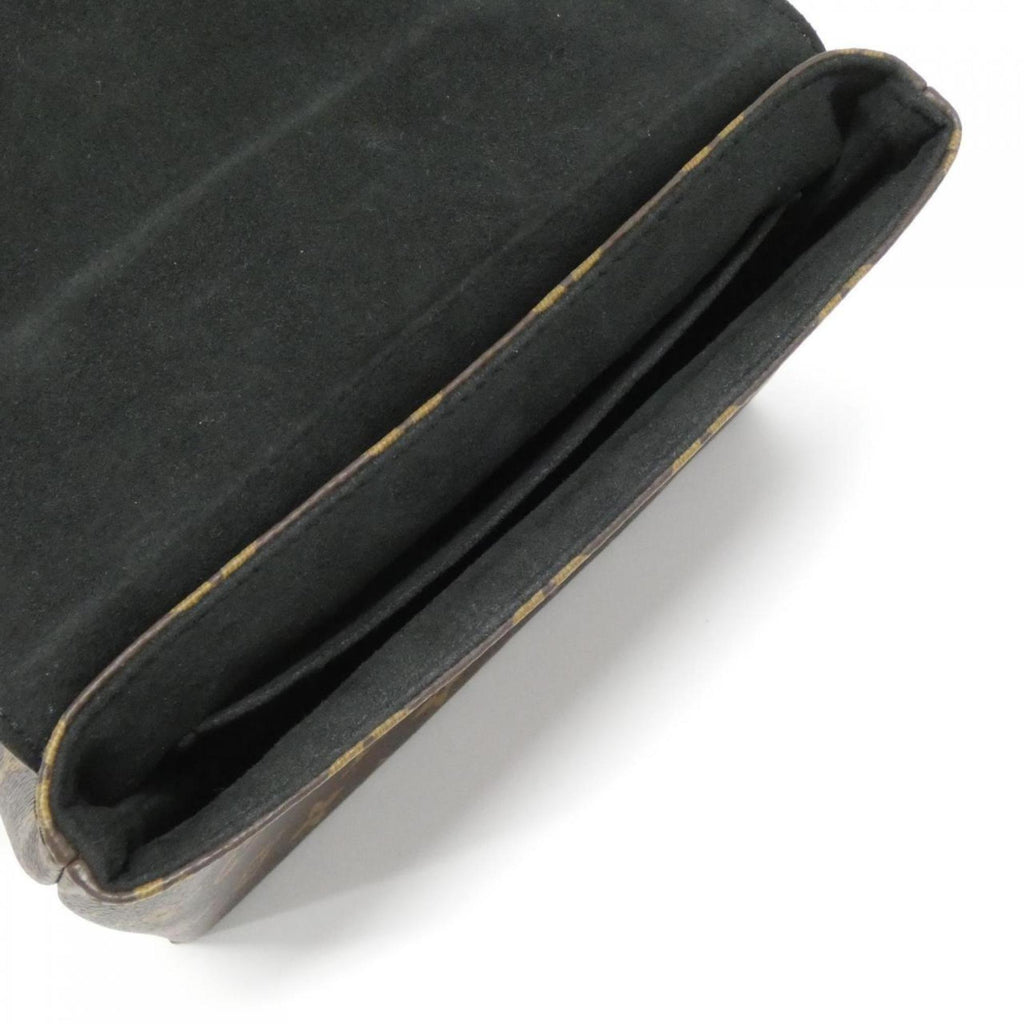 Louis Vuitton Black Marron Coated Canvas Leather Handbag (Pre-Owned)