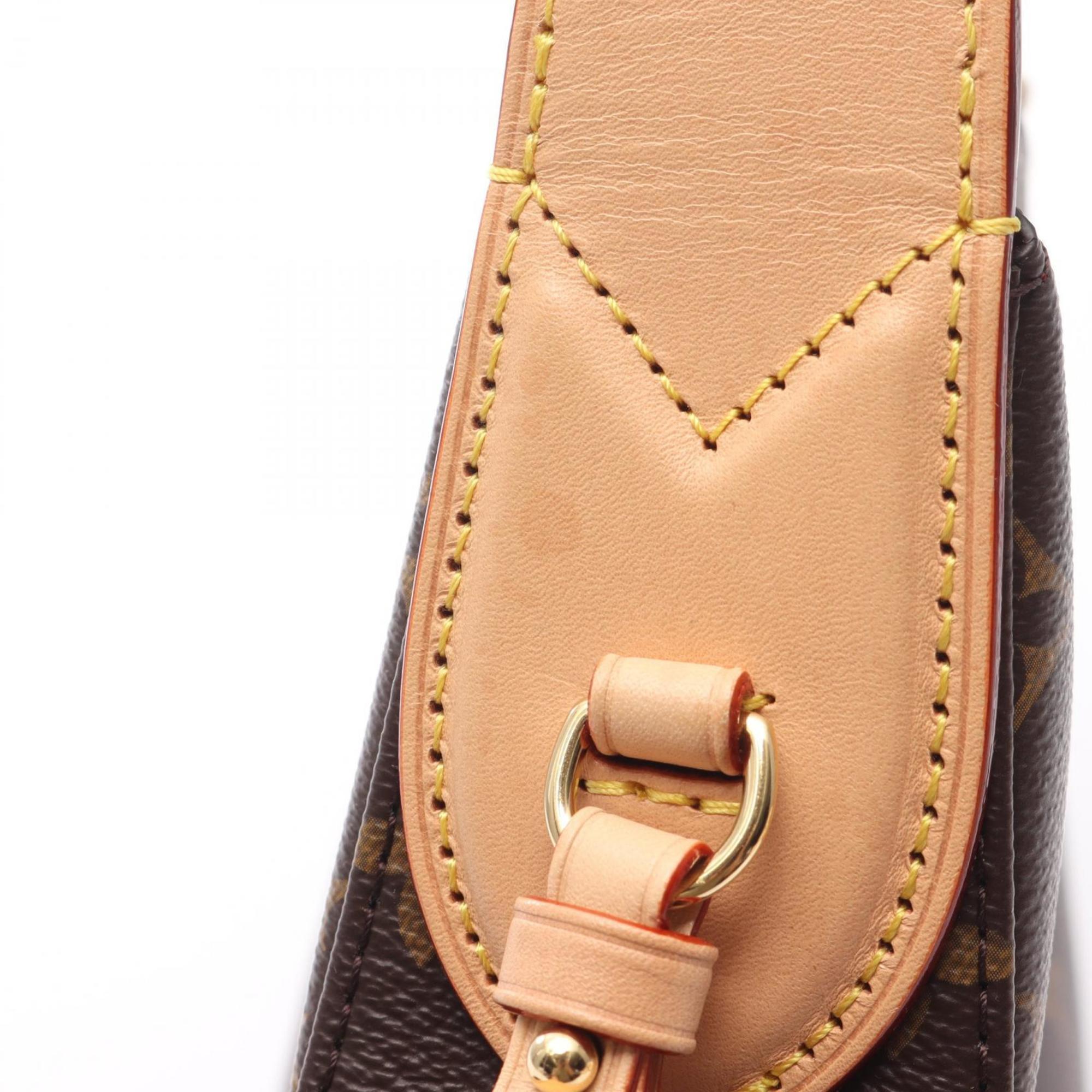 Louis Vuitton Brown Coated Canvas Leather Shoulder Bag (Pre-Owned)
